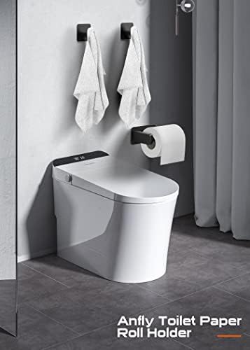 Anfly RV Camper Toilet Paper Holder with 2 Hooks for jokingblack