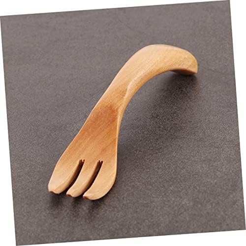 1 Set HAPINARY Wooden Spoon Fork Utensils Yellow