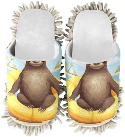 White Sloth Mop Slippers - Affordable Comfortable for Daily Use