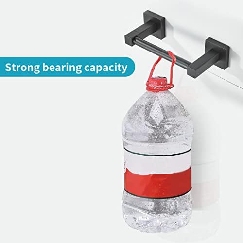 WOLIBEER Black Toilet Paper Holder with Double Post Pivoting Design