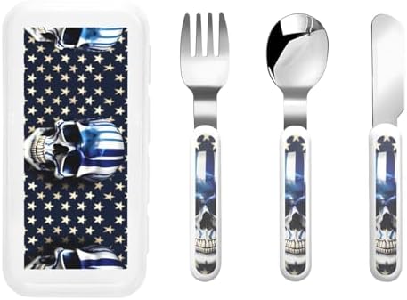 Floral Design Stainless Steel Flatware Set for Travelers