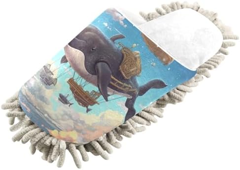 White Whales Mop Slippers