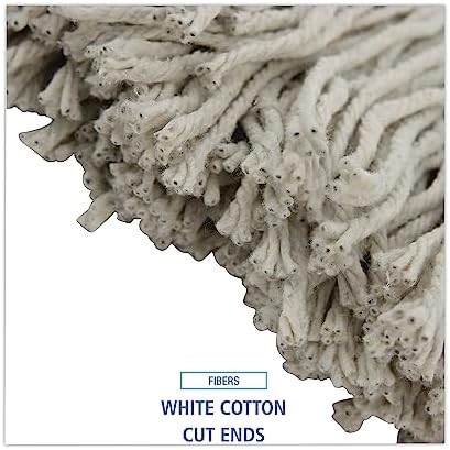 12-Pack Boardwalk Cut-End Cotton Wet Mop Heads White