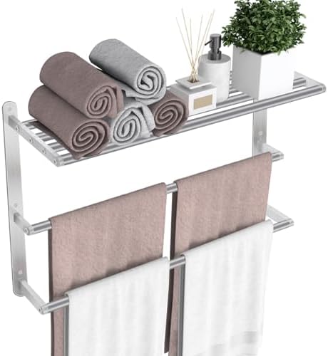 Wall-Mounted 24-inch Stainless Steel Towel Rack