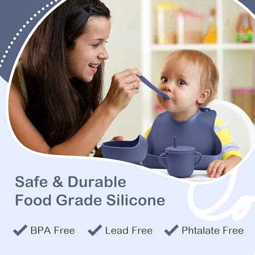 Mummentos Complete Silicone Baby Feeding Set - 6 Months for Easy Mealtime