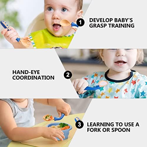 Kisangel 1 Set Teether Spoon Baby Fork Kids Cot Best