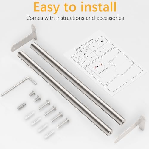 MKO 24 Inch Brushed Nickel Towel Bar