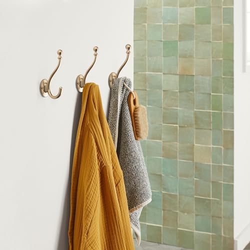 TUNNY 5-Pack Bathroom Towel Robe Hooks Modern Style Durable Space-Saving