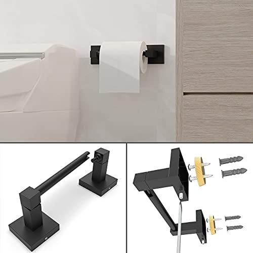 Double Post Pivoting Mat Black TP Holder