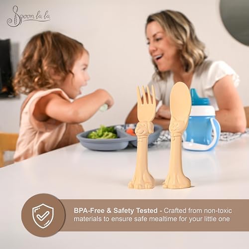 Spoon La La Toddler Utensils Set Ergonomic Safe 2-Pack
