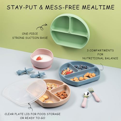Vivalada Silicone Baby Feeding Set - 12PCS 6 Months
