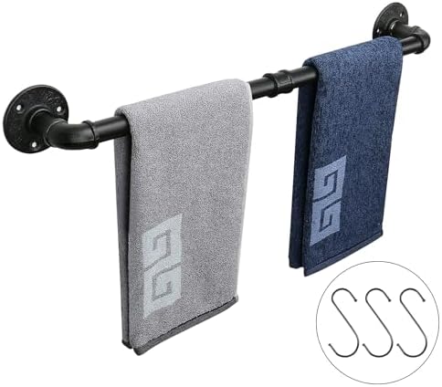 Sturdy Metal Towel Bar Rustic Bathroom oder Home Hardware 24 inchUniversal