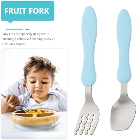 GLSTOY Baby Spoon and Fork Set with Storage Box