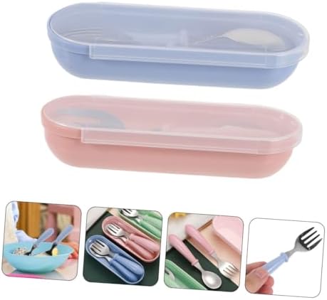 TOYANDONA 2-Pack Stainless Steel Flatware Set with Plastic Handle