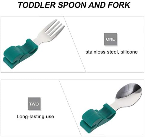 TOYANDONA 1 Set Lookup Baby Spoon and Fork Set
