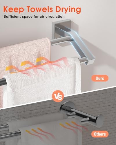 Alise Wall-Mounted Heavy Duty Stainless Steel Towel Bars for Bathroom