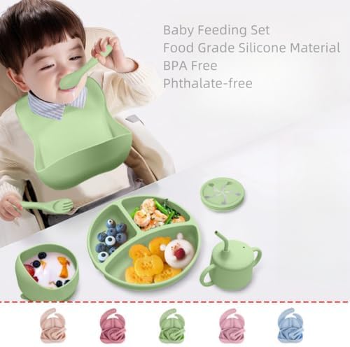 Silicone Baby Feeding Set for Self-Feeding Toddlers