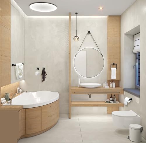 Sturdy 16-inch Bath Towel Bar Set with 10 Pieces in Stainless Steel