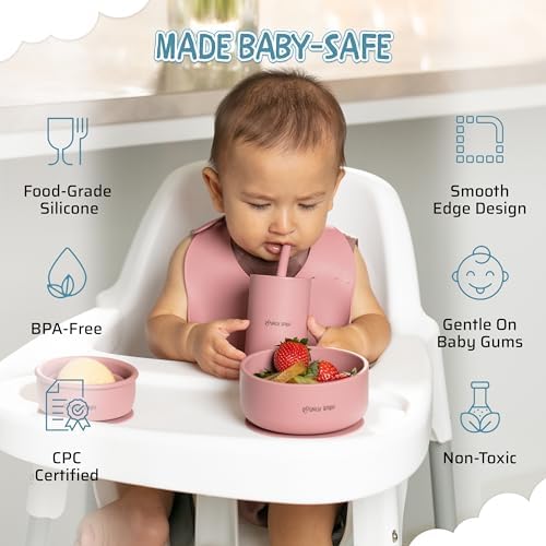 BOUNCY BABY 8-Piece Silicone Feeding Set