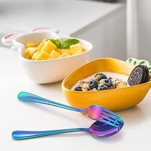 Rainbow Kids Silverware Set Stainless Steel Flatware Set for 3