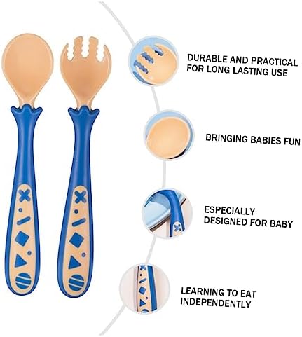 AOKWAWALIY Baby Fork and Spoon Set For Kids