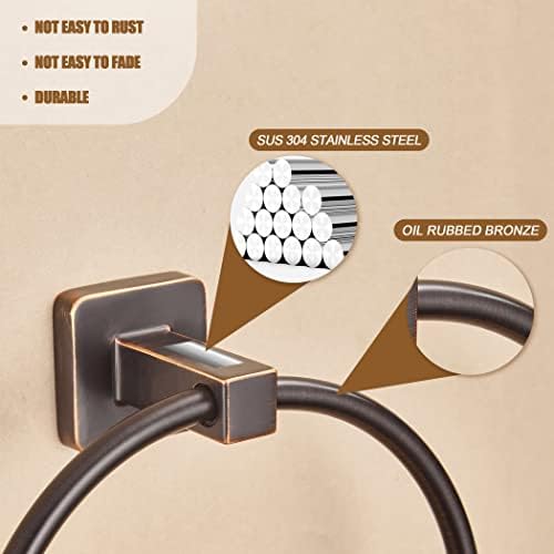 Wolibeer Bronze Towel Ring Rustic Bathroom Towel Holder