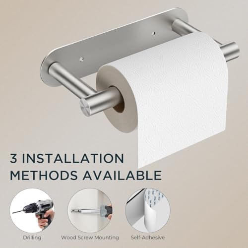 FORIOUS Toilet Paper Holder Stainless Steel Pivoting