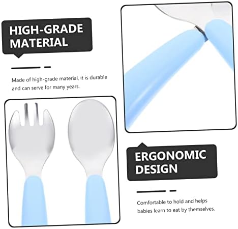 IWOWHERO Fork and Spoon Set for Little Hands