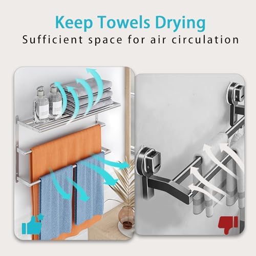 Wall-Mounted 24-inch Stainless Steel Towel Rack