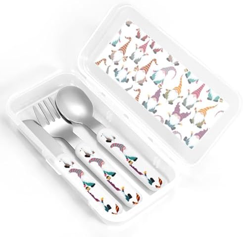 Christmas Gnomes Flatware Set with Travel Case