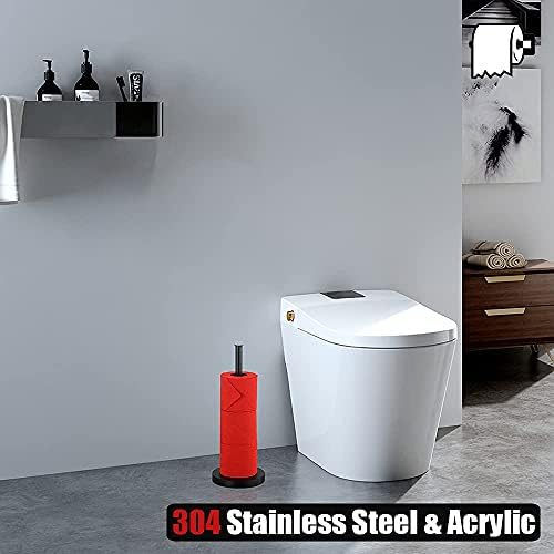 JQK 3 Rolls Toilet Paper Holder Matte Black