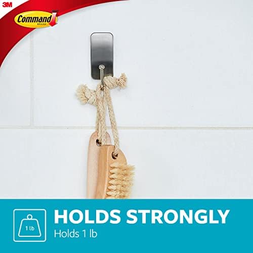 4 Count Satin Nickel Bath Hooks Modern No Tools Required Organizer