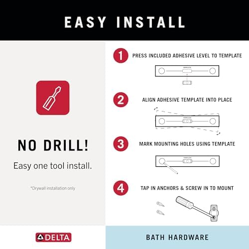 Delta ARV64-DN Arvo 4-Piece Bath Hardware Set Brushed Nickel