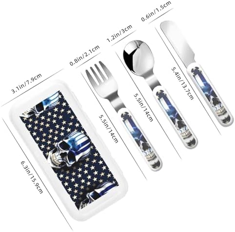 Floral Design Stainless Steel Flatware Set for Travelers