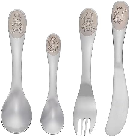 Cabilock 4-Piece Set Kids Cutlery Spoon