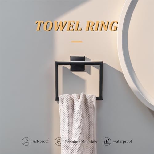 Premium 10-Piece Bathroom Hardware Set with Matte Black Design