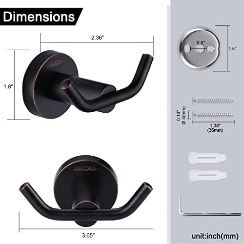 Vari Sky Oil Rubbed Bronze Towel Hooks