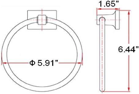 Design House 533091 Millbridge Towel Ring Polished Chrome 1