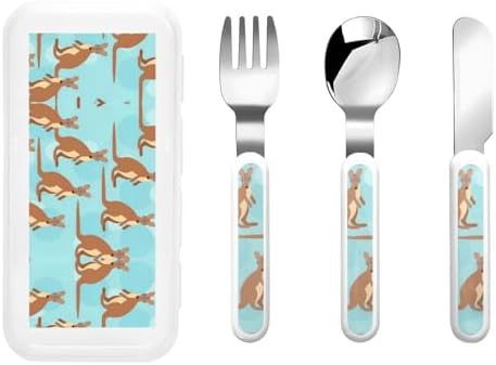 Funny Kangaroo Zoo Utensil Set for Travel