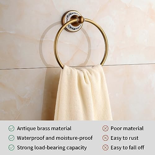 Elegant Bronze Towel Ring for Home Travel