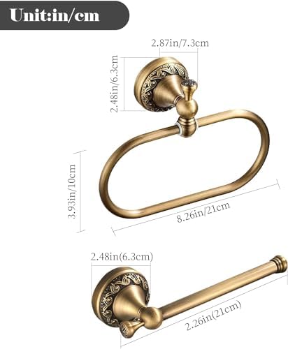Antique Brass Toilet Paper Holder