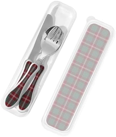 Royal Stewart Crawford Modern Scottish Tartan Portable Kids Utensil Set