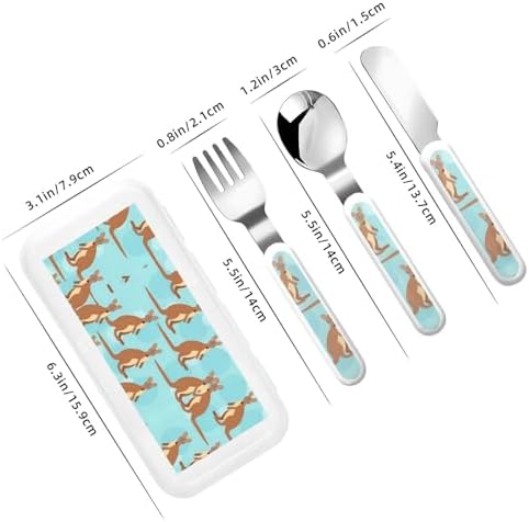Funny Kangaroo Zoo Utensil Set for Travel