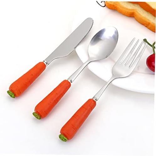 SECFOU Stainless Steel Cutlery Set for Kids 3PCS Fork Spoon Knife
