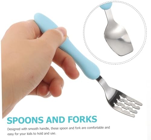 GARVALON 3-Piece Self-Feeding Utensils Set with Storage Box