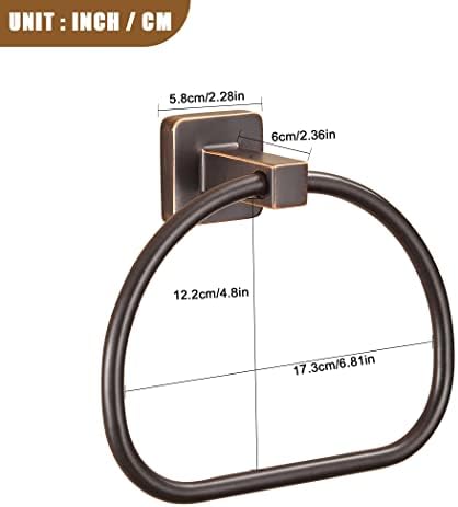 Wolibeer Bronze Towel Ring Rustic Bathroom Towel Holder