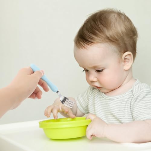 GLSTOY Baby Spoon and Fork Set with Storage Box