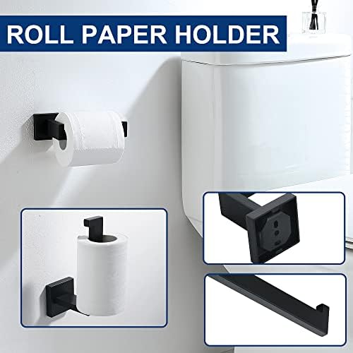 5-Piece Bathroom Hardware Set Matte Black
