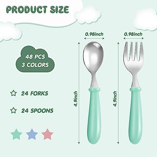 Safe Toddler Utensils Set for Self-Feeding