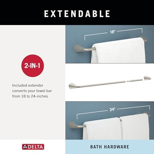 Delta ARV64-DN Arvo 4-Piece Bath Hardware Set Brushed Nickel